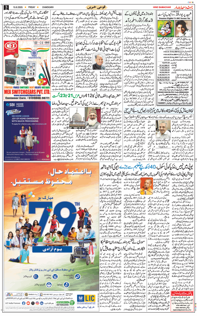 Chandigarh 2025-08-15