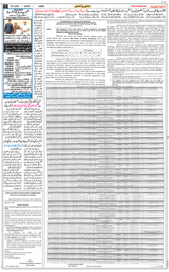 Jammu 2026-03-29
