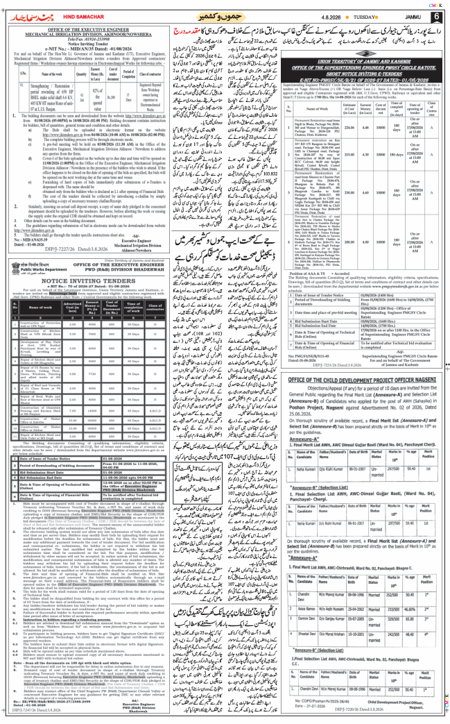 Jammu 2026-08-04
