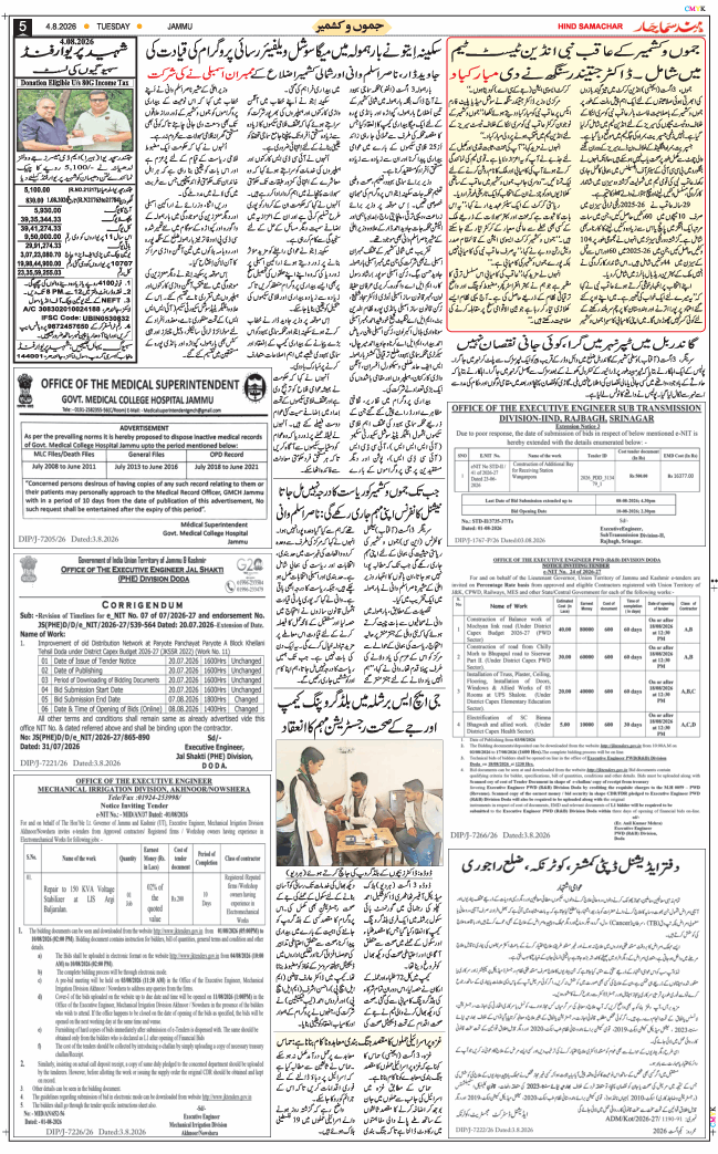 Jammu 2026-08-04